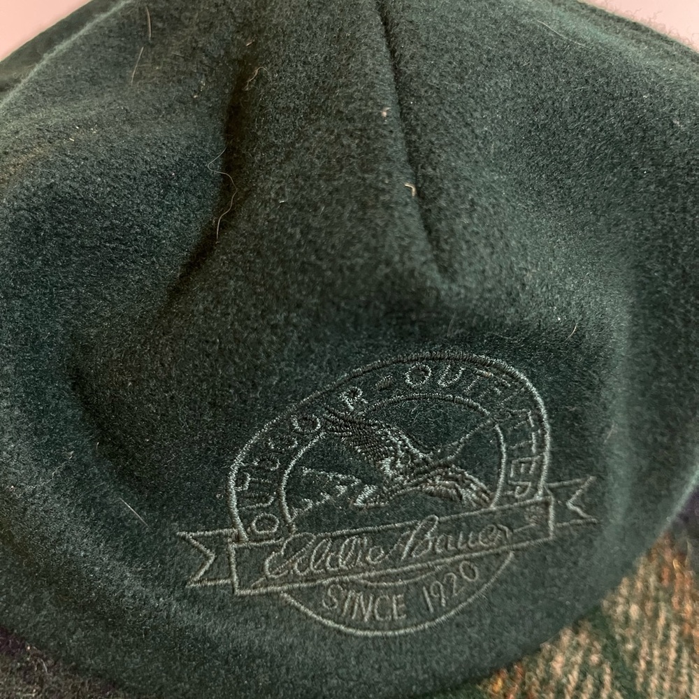 Vintage Eddie Bauer Solid & Plaid Wool Blend Adjustable One Size Men Hat USA - Picture 2 of 11